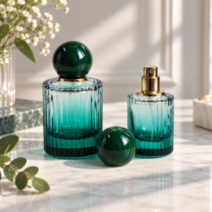Gradient Green Glass Fine Mist Perfume Bottle