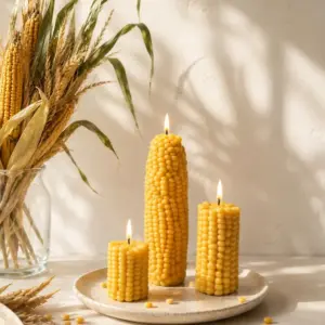 Lifelike Corn Cob Decorative Candle