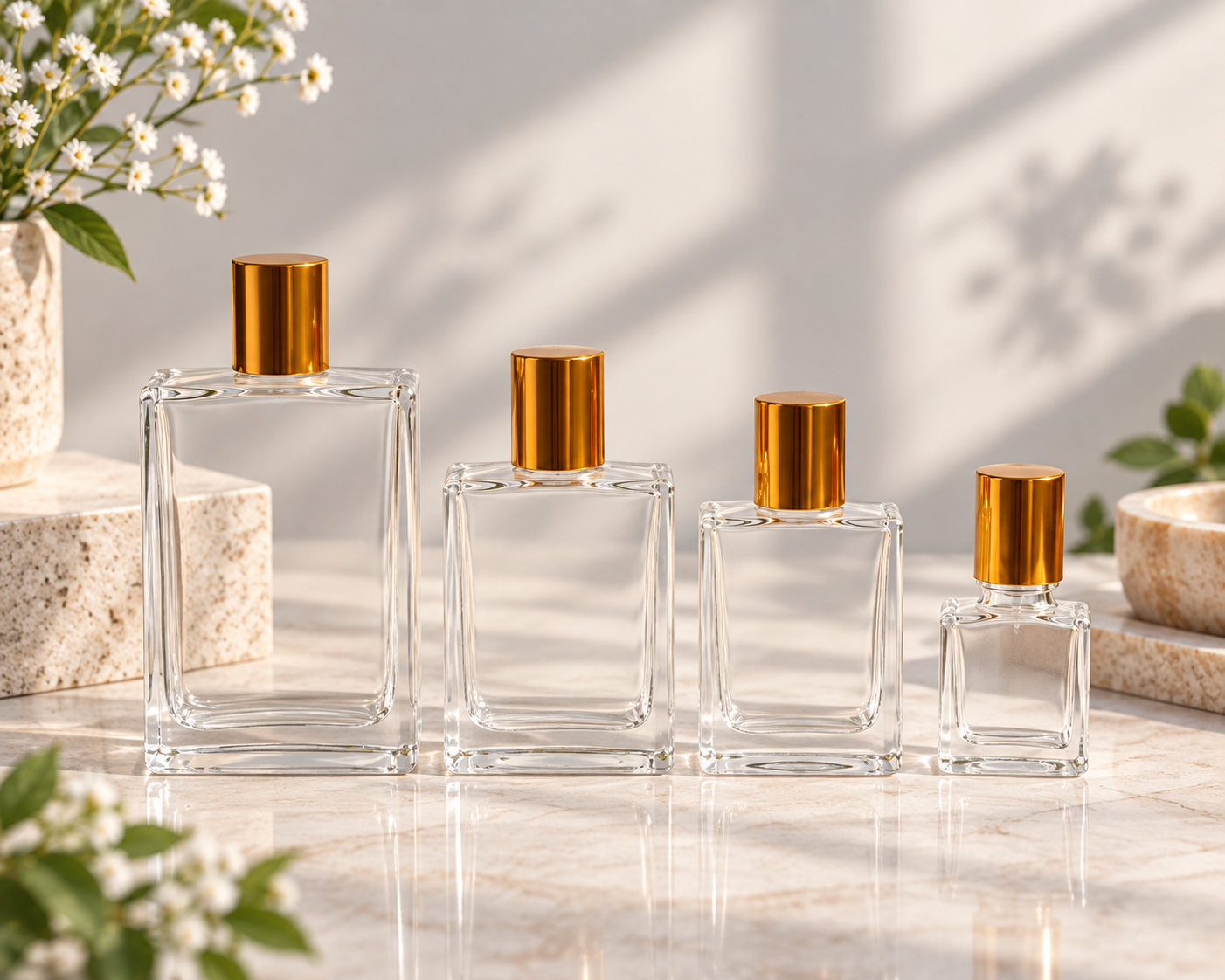 Luxury Square Glass Roller Perfume Bottle
