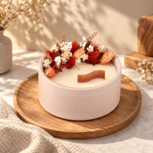 Papaya Scented Decorative Candle