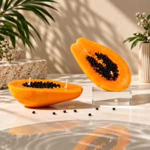 Realistic Papaya Shaped Decorative Candle